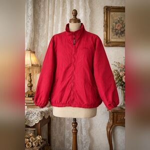 Vintage 90’s LL Bean Red Fleece Lined 3-Season Jacket | Classic Outdoor Windbrea